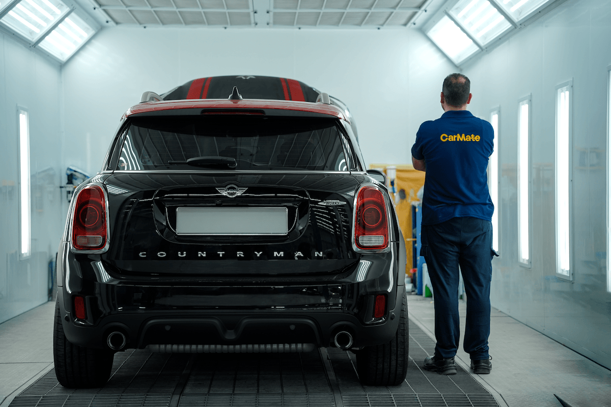 CarMate Musaffah body shop spray booth — professional car body repair and painting in Abu Dhabi
